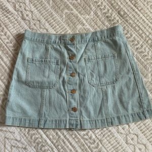 Button up jean skirt